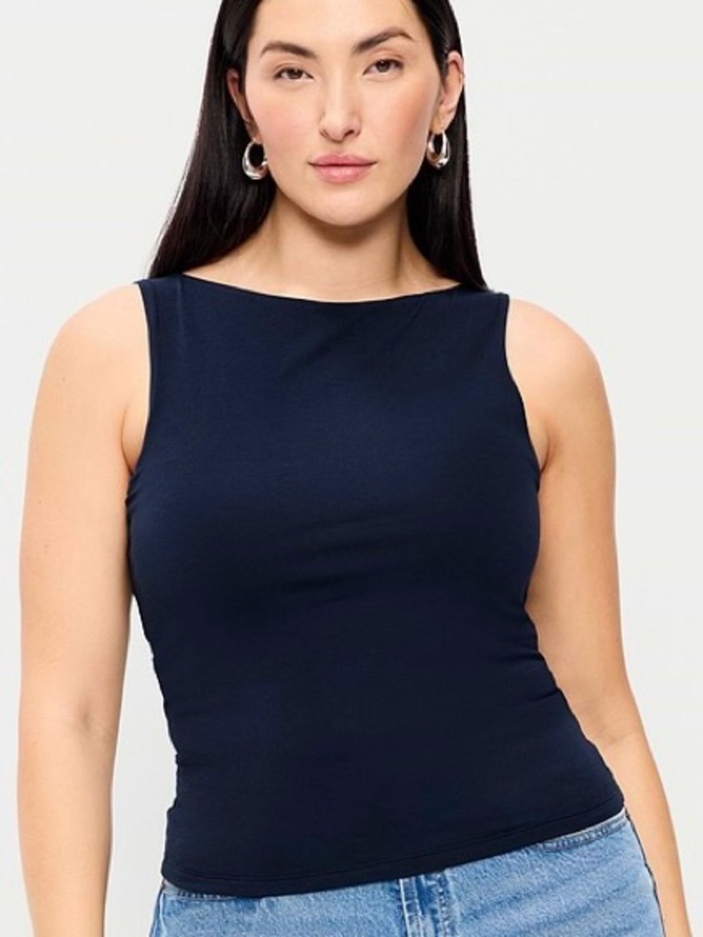GAP Boat Beck Tank Top Cotton Navy Blue Size Medium